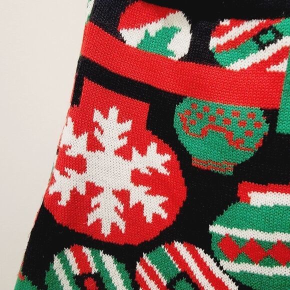 Merry Wear UGLY Christmas Tree Ornaments Knit Skirt Size M - Picture 6 of 8